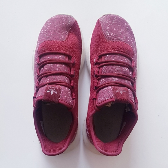 ADIDAS Burgundy Originals Tubular Shadow Athletic Running Shoe Sneakers - Picture 11 of 13